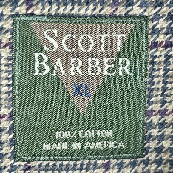 Scott Barber Men's Brown Button Down Long Sleeve Collared Shirt Size XL - Picture 4 of 6